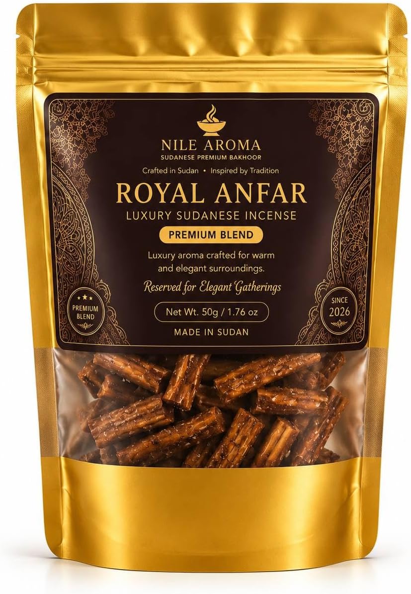 Oud Incense Bakhoor 50g – Premium Sudanese Anfar Oud, By| Nile Aroma | Premium Anfar Oud • Rich Sudanese Fragrance • Long Lasting Aroma • For Bakhoor Burners • Made in Sudan