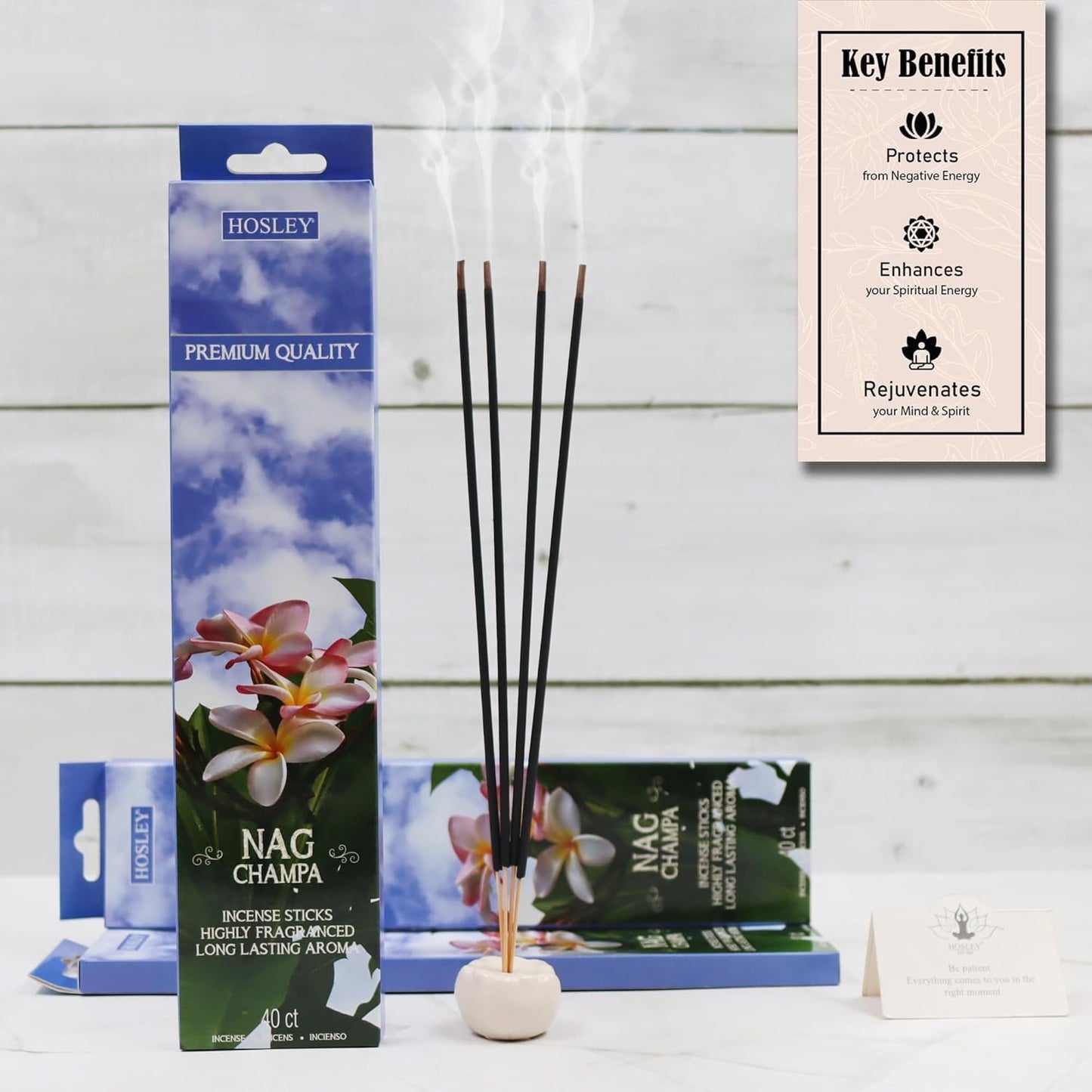 Hosley 120 Pack Incense Sticks + Bonus 120 Pack (Total 240) – Patchouli, Nag Champa, Myrrh & 3 Random Grab Bags – Bulk Pack Perfect for Home, Meditation & Aromatherapy