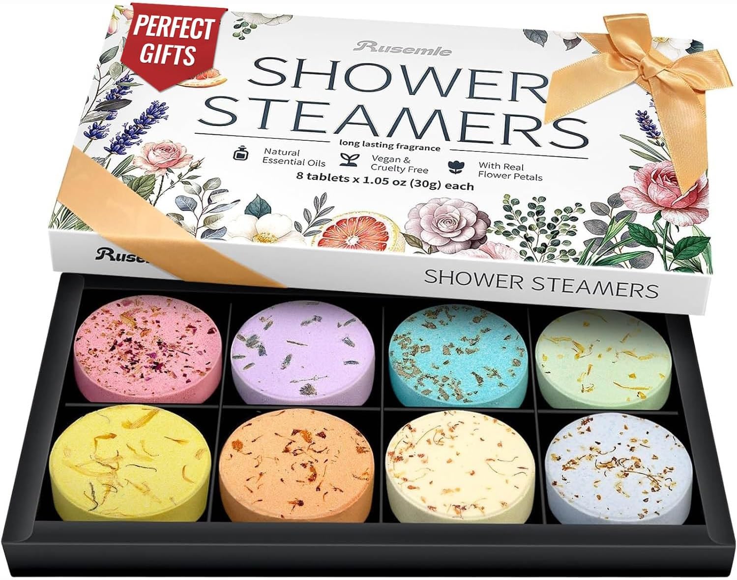 Shower Steamers Aromatherapy Birthday Gifts for Women - 8 Pack Shower Bombs with Natural Essential Oils, Self Care Relaxation Home Spa Gifts for Mom Wife, Teacher Appreciation Gift