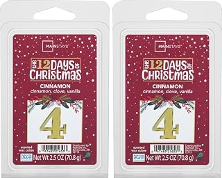 Mainstays 12 Days of Christmas Scented Wax Cubes 2.5oz 2-Pack (Day 4 Cinnamon)