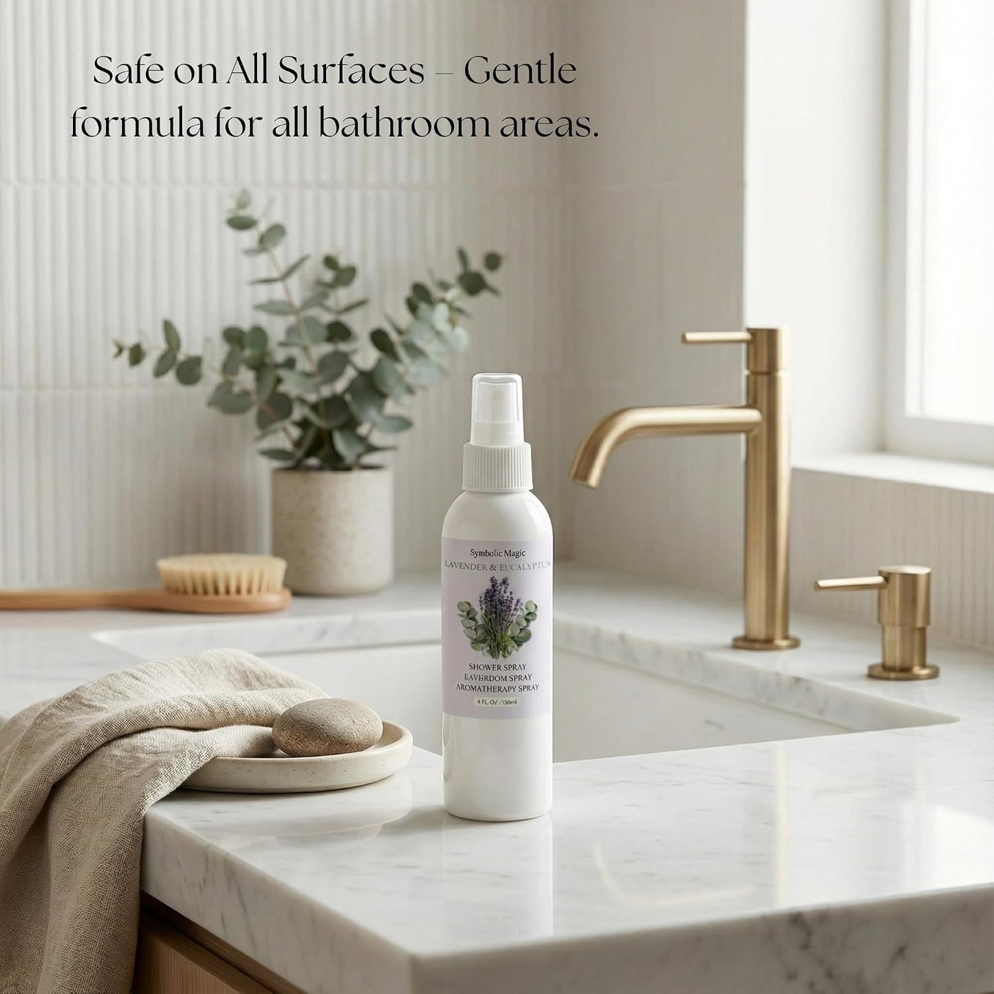 Symbolic Magic Lavender Eucalyptus Bathroom Spray – Essential Oil Shower Aromatherapy Spray for Spa‑Like Shower Steam – Eucalyptus Shower Spray, Relaxing Pillow Mist & Room Spray