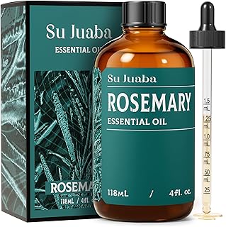 SU JUABA 4 Fl Oz Rosemary Essential Oil, 100% Pure Natural Aromatherapy Oil for Hair Growth, Skin, Nourish Scalp - 118ML