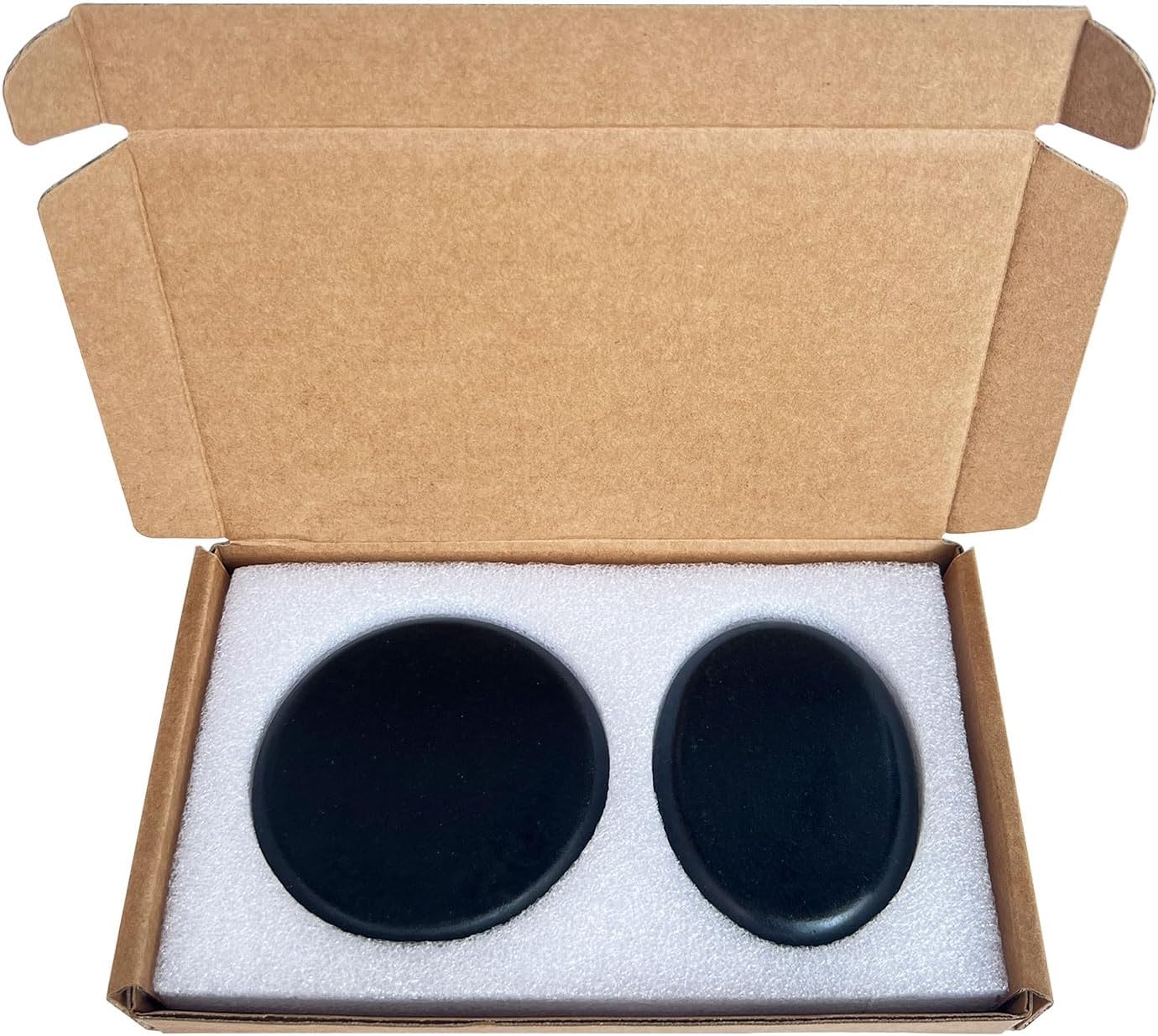 Oval Basalt hot Stone Massage Set, Massage Stones for spa Care, Two-piece Set for Home use