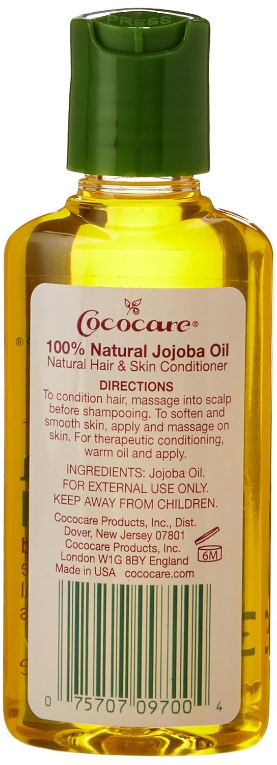 Cococare 100% Jojoba Oil - Deep Moisturizing & Nourishing Jojoba Oil for Skin - Perfect for Hair Care - 2 oz