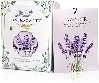 Lavender Scented Sachet Bags - 12 Pack Drawer & Closet Freshener, Long Lasting Odor Eliminator for Wardrobes, Cars & Storage, Home Fragrance Air Freshener Sachets