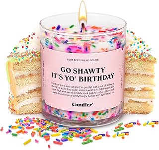 Birthday Cake Scented Candle, Natural Soy Candle with Birthday Cake & Buttercream Notes, Aromatherapy for Relaxation, Unique Candles Gifts for Women, 60-Hour Burn Time - Candier by Ryan Porter