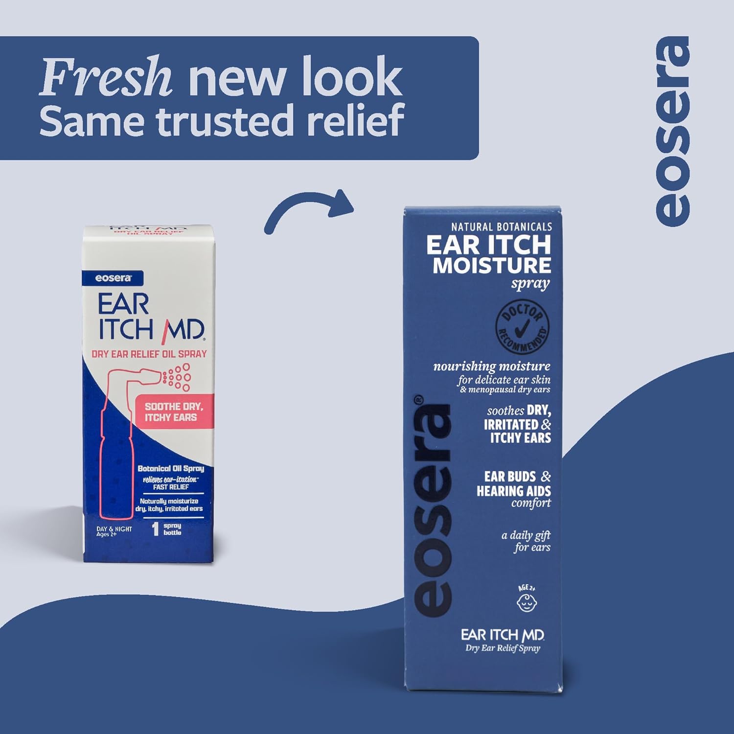 eosera Ear Itch MD Dry Ear Relief Oil Spray - 17 mL - Soothes Dry, Itchy Ears - Anti-Itch Spray for Allergies, Psoriasis, Dermatitis, and Eczema Relief - Works for Earbud and Hearing Aid Users