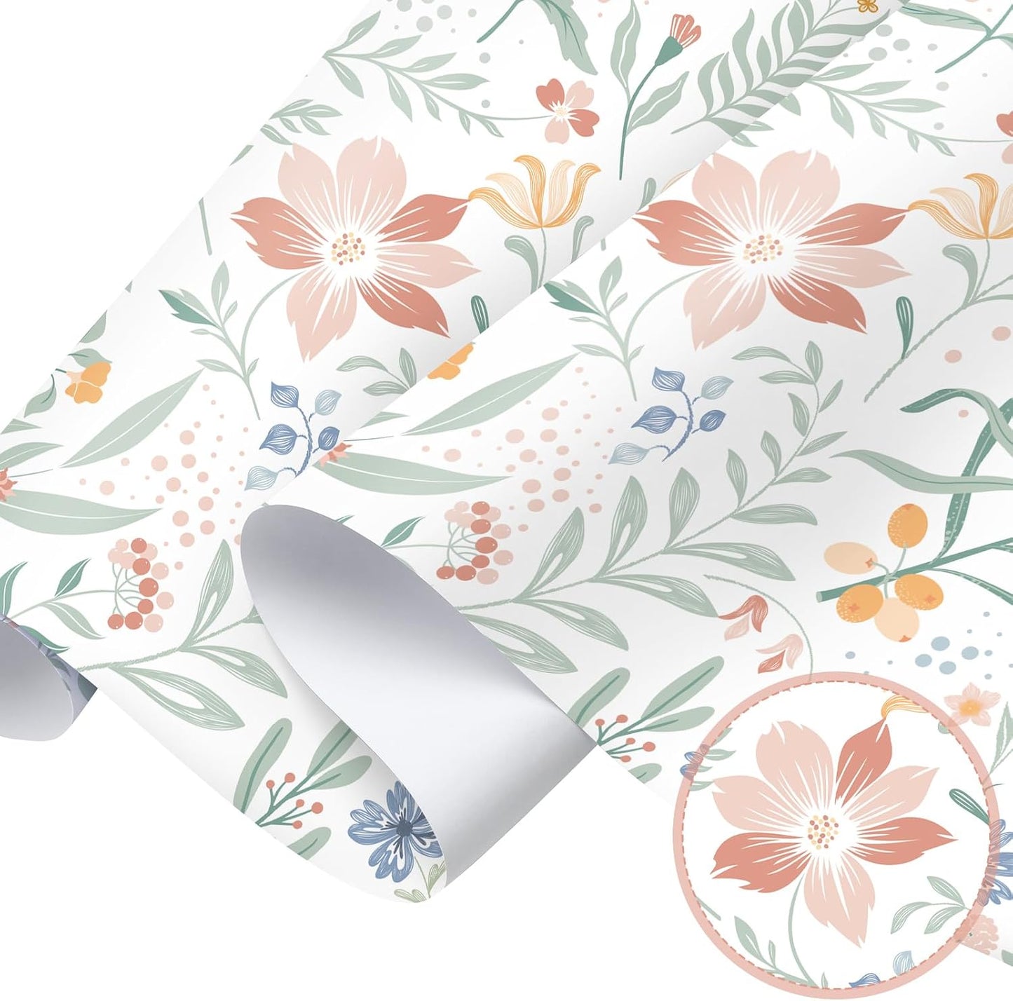 Gersoniel 10 Sheets Floral Pattern Drawer Liners for Dresser 19.5 x 14 Inches Flowers Scented Drawer Liners Non Adhesive Scented Paper for Fragrant Home Shelf Closet(Fresh)