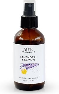 Aiye Essentials Lavender Lemon Room & Linen Spray, Non‑Toxic Essential Oil Aromatherapy Mist for Home & Bedding, 4 fl oz