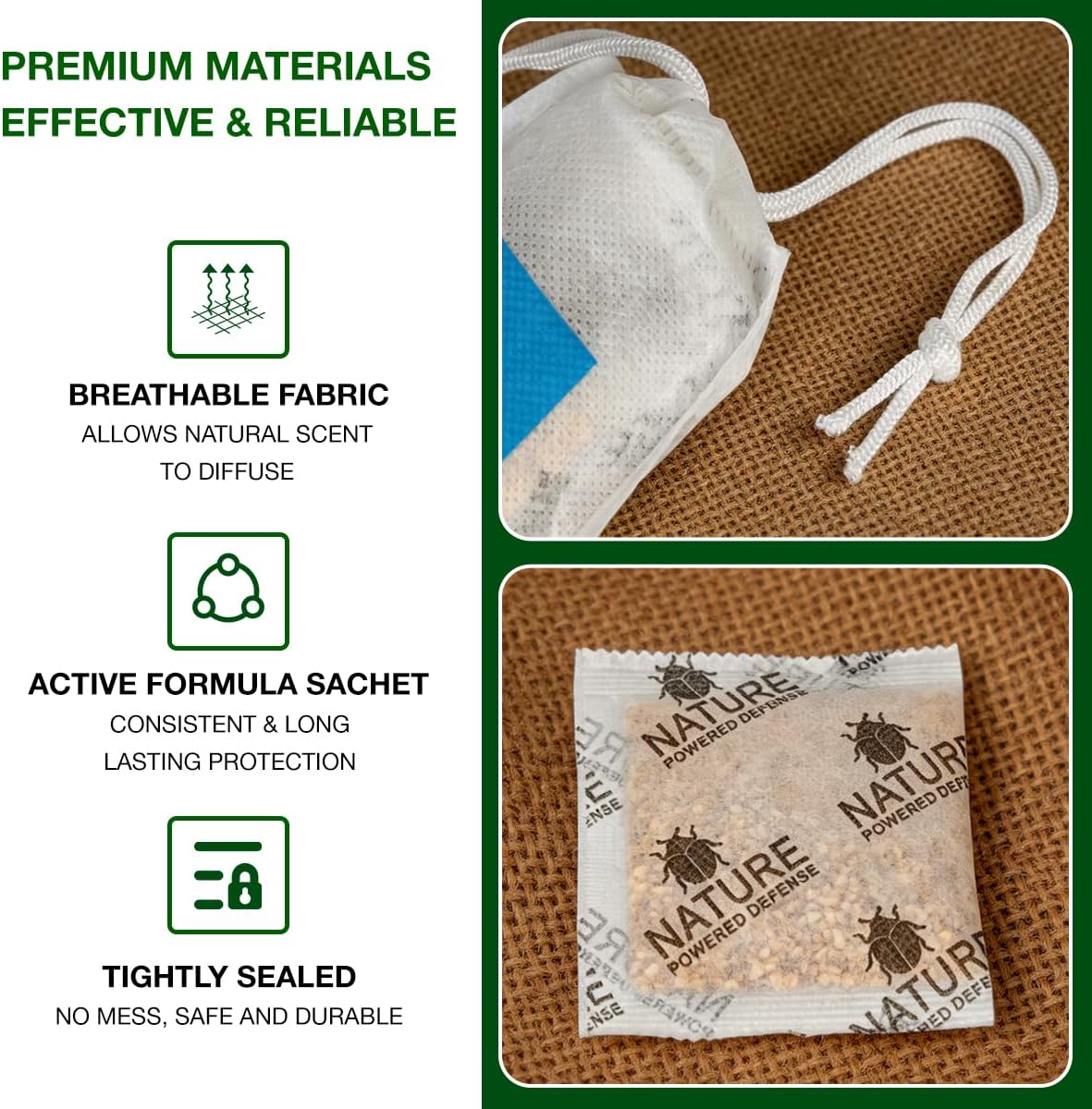 15 Pack Carpet Beetle Repellent Pouches, Natural Cedarwood Sachets for Fabric & Furniture, Pro-Active Deterrent for Carpet Beetle Larvae & Eggs, Long-Lasting Indoor Protection for Closets & Sofas
