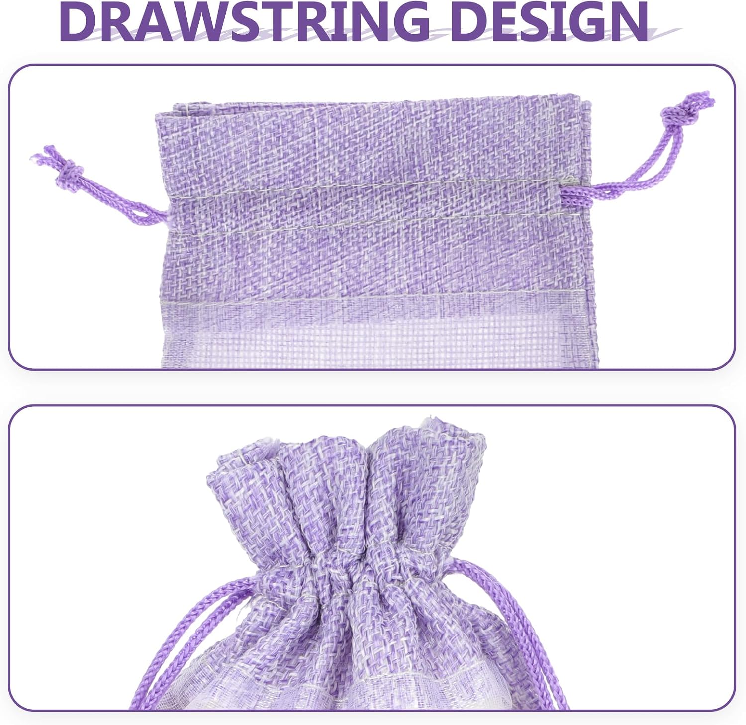 10Pcs Lavender Sachet Bags - Empty Violet Cloth Bags with Drawstring for Lavender, Spice, Jewelry, Tea, and Closet Freshening