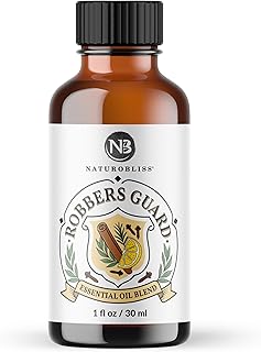 NaturoBliss Robbers Guard Synergy Blend Aromatherapy Essential Oils Blend (Cassia Clove Rosemary Eucalyptus Lemon) from Tales of French Thieves - 1 Fl. Oz, 30ml