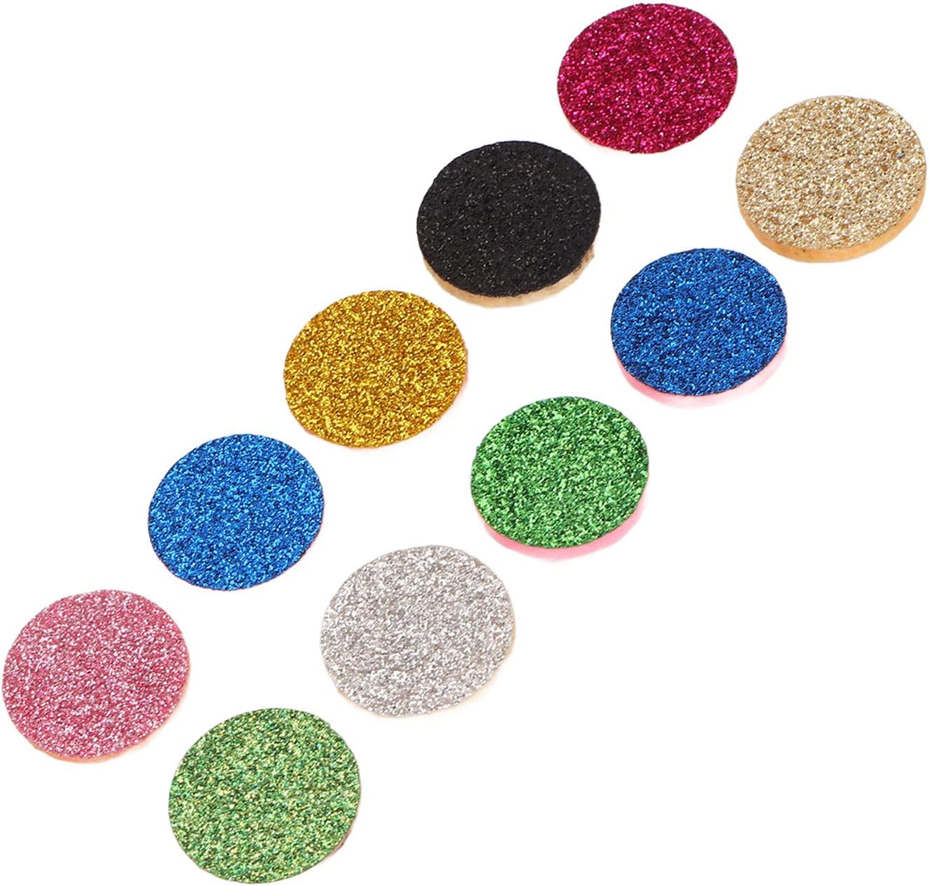 Essential Oil Diffuser Refill Pad 20pcs Washable Reusable Felt Pads for Aromatherapy Necklace Bracelet 0.8 Inch Diameter Multi Color Set
