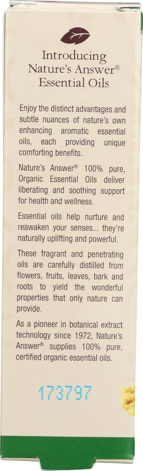 Nature's Answer Frankincense 100 % Pure Organic Essential Oil, 0.5 Oz