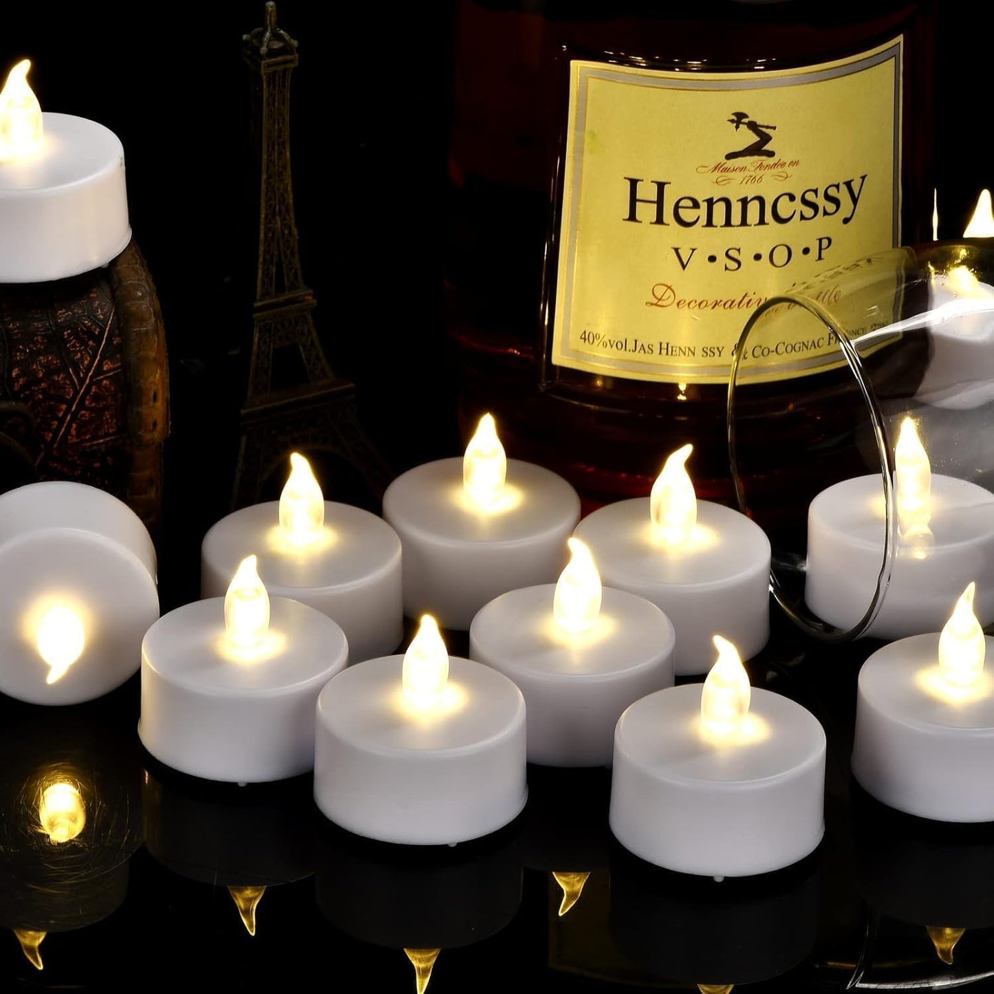 Tea Light Candles with Remote Control,Flickering Flameless LED Candle,Long Lasting 400+Hours,Battery Operated with Timer for Home Decoration Seasonal &Festival Celebration WarmWhite (5pcs)