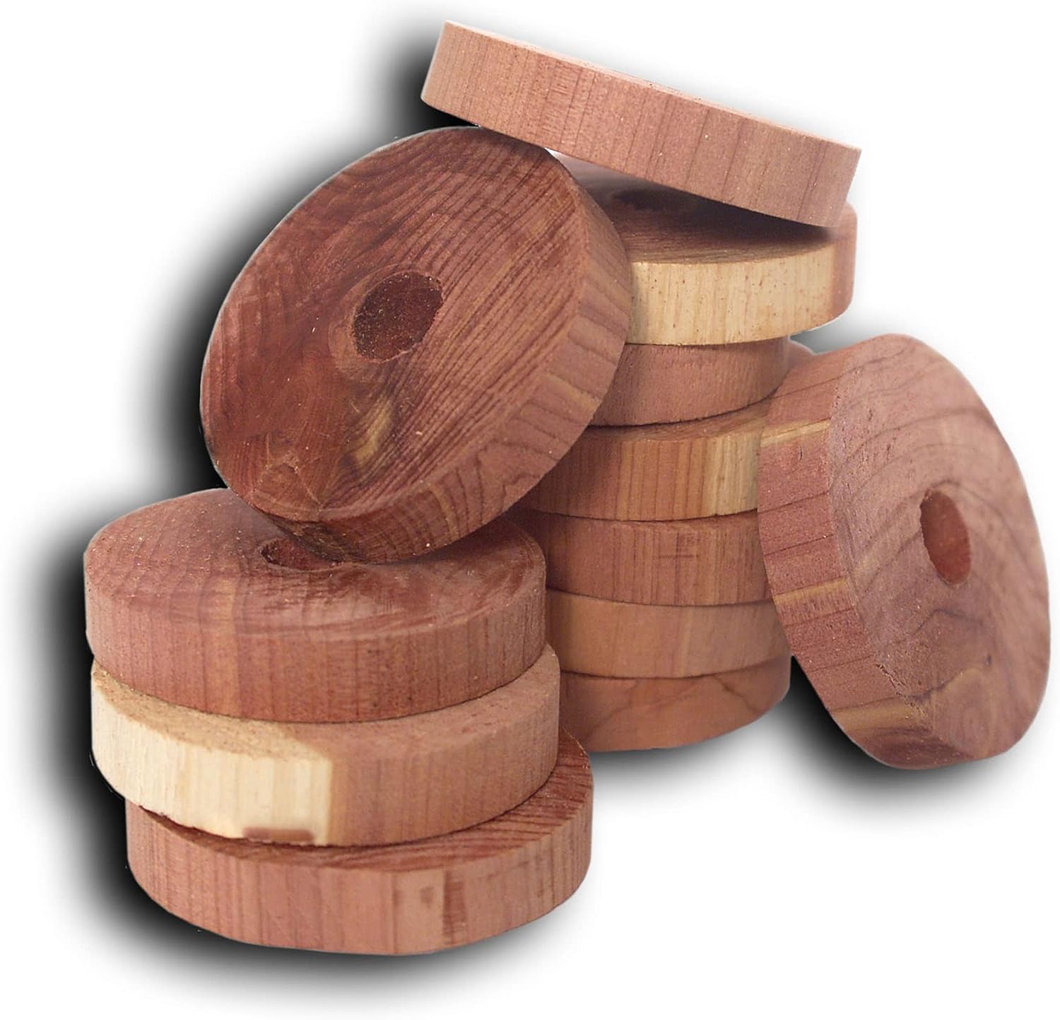 Household Essentials 56 Piece Cedar Closet Variety Pack, 4 Hang-Ups, 20 Rings, 20 Cubes, 8 Blocks and 4 Sachets