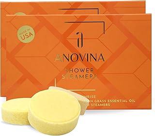 Anovina 12XL Citrus Shower Steamers – Aromatherapy Gift Set Made in USA – Spa-Like Shower Tablets for Women & Men