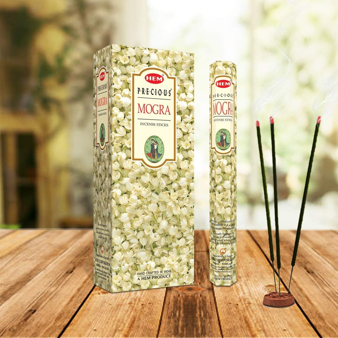 Precious Mogra - Box of Six 20 Stick Tubes, 120 Sticks Total - HEM Incense