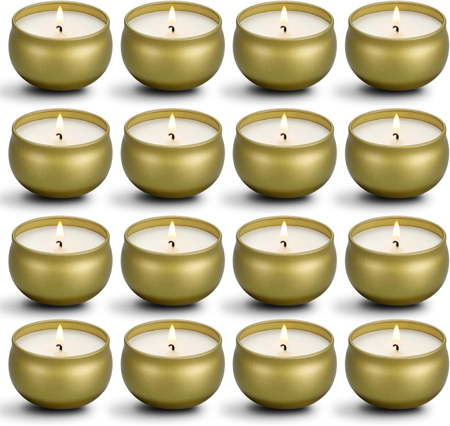 qinxiang Scented Candles Gifts Set,16 Pack Natural Soy Wax Travel Tin Jar Candles for 2.5 OZ Aromatherapy Candles for Family Gatherings, Festive Candles