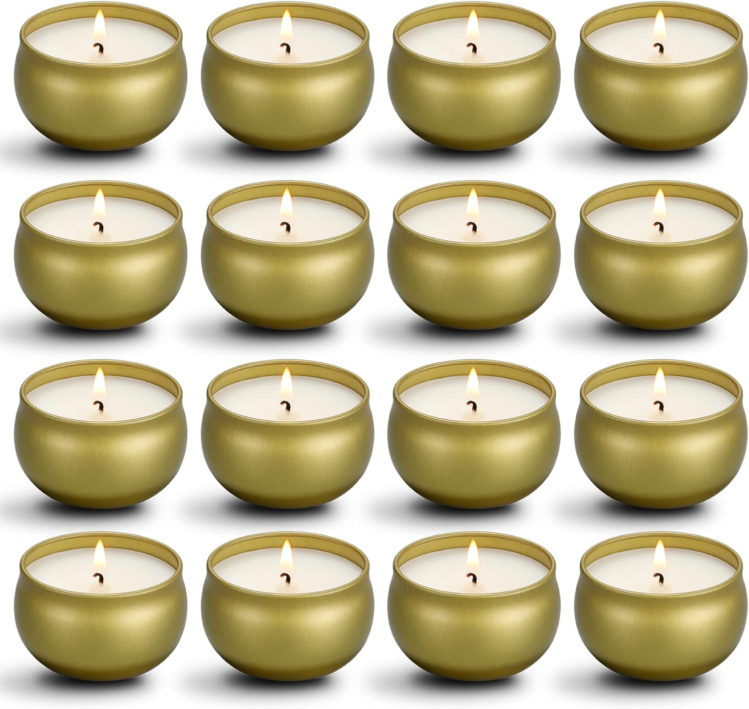 qinxiang Scented Candles Gifts Set,16 Pack Natural Soy Wax Travel Tin Jar Candles for 2.5 OZ Aromatherapy Candles for Family Gatherings, Festive Candles
