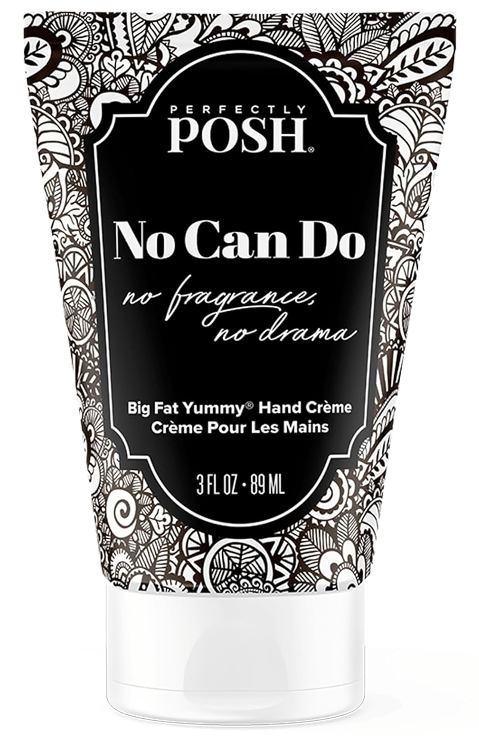 Perfectly Posh - No Can Do Big Fat Yummy Hand Crème - Fragrance-Free Non-Greasy Hand Cream with Apricot Kernel and Coconut Oil - 89ml