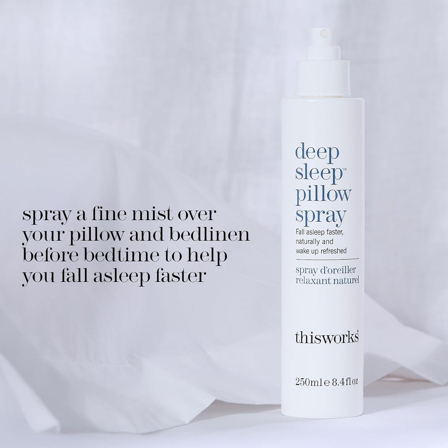 thisworks Deep Sleep Pillow Spray, 250 ml - Natural Sleep Aid with Essential Oils of Lavender, Vetivert and Camomile, 8.4 Fl Oz