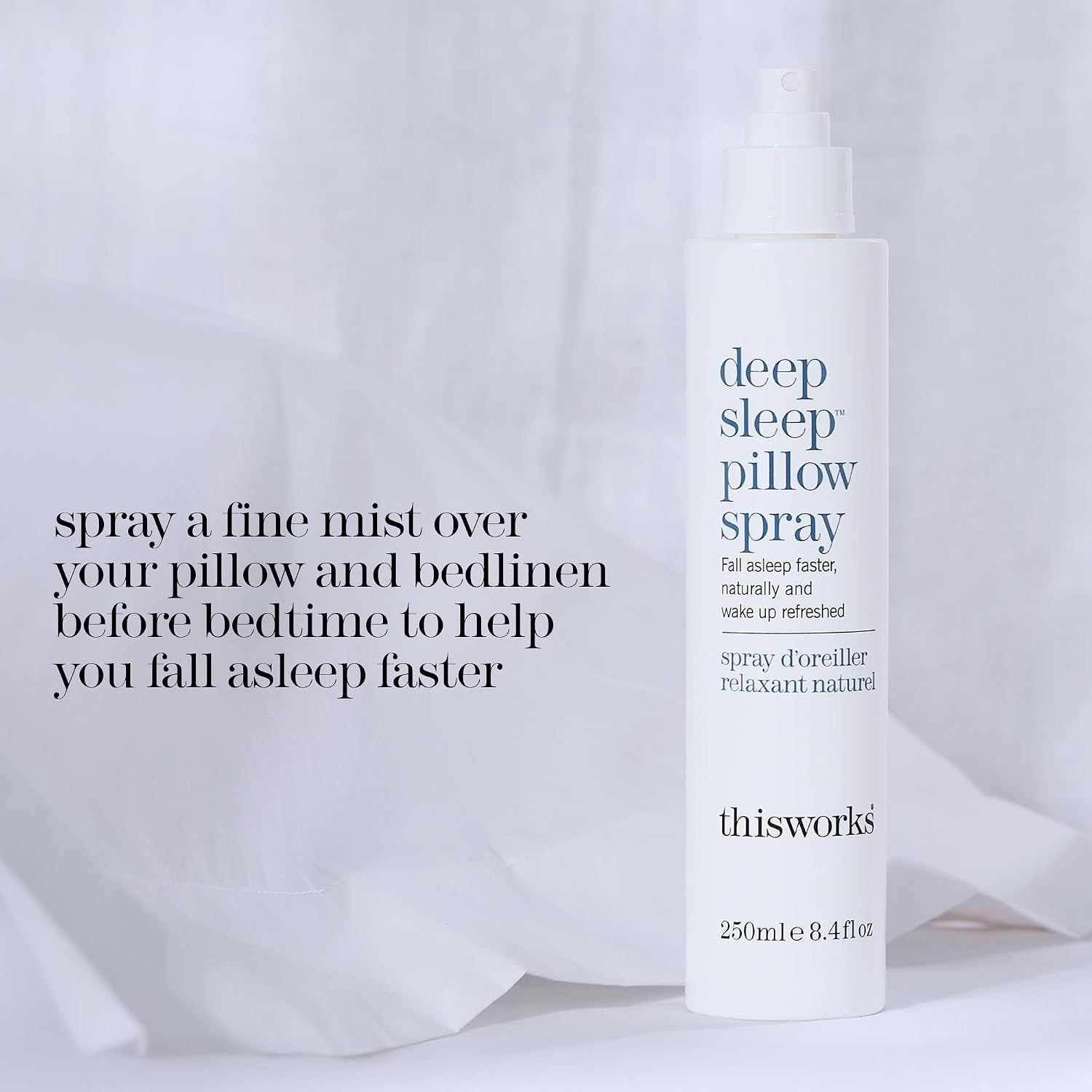 thisworks Deep Sleep Pillow Spray, 250 ml - Natural Sleep Aid with Essential Oils of Lavender, Vetivert and Camomile, 8.4 Fl Oz