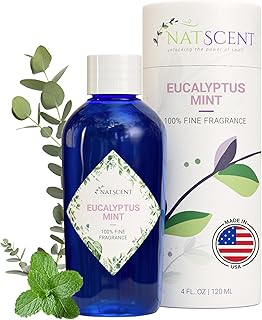 Eucalyptus Mint Essential Oils for Diffusers for Home, Nature-Based Eucalyptus Essential Oil, Long-Lasting & Family-Friendly Diffuser Oils Scents, IFRA Certified, Cold Air & Ultrasonic-4 oz