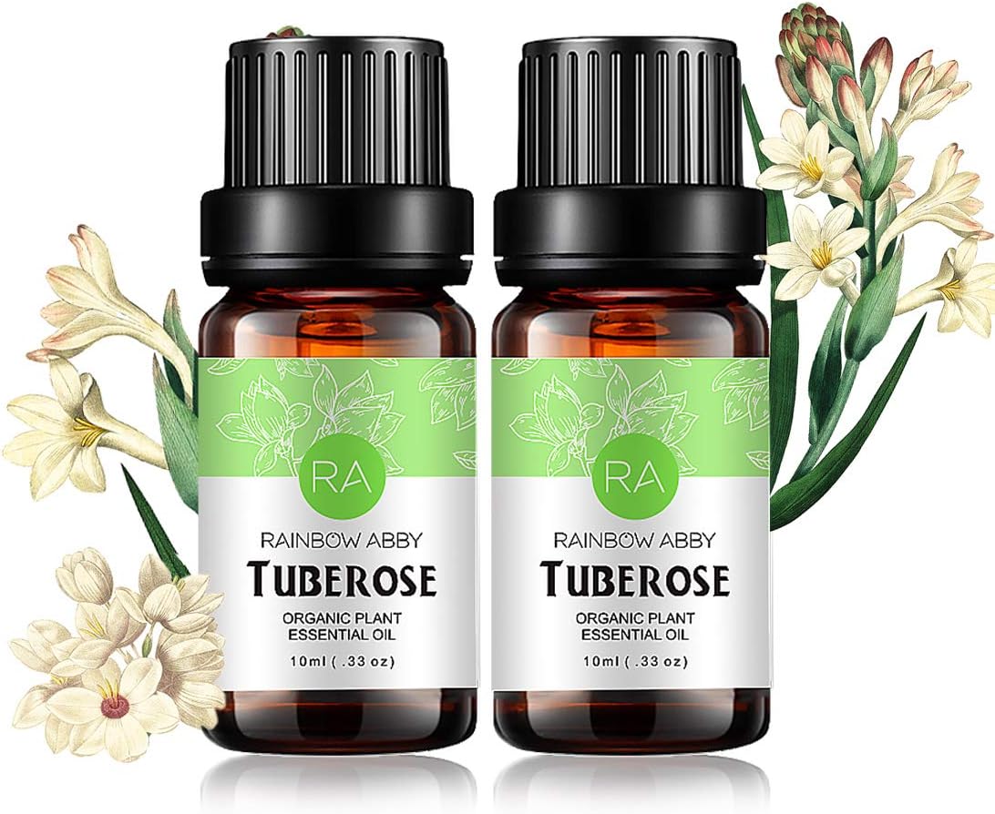2 Pack Tuberose Essential Oil 100% Pure Oganic Plant Natrual Flower Essential Oil for Diffuser Message Skin Care 2X10ML