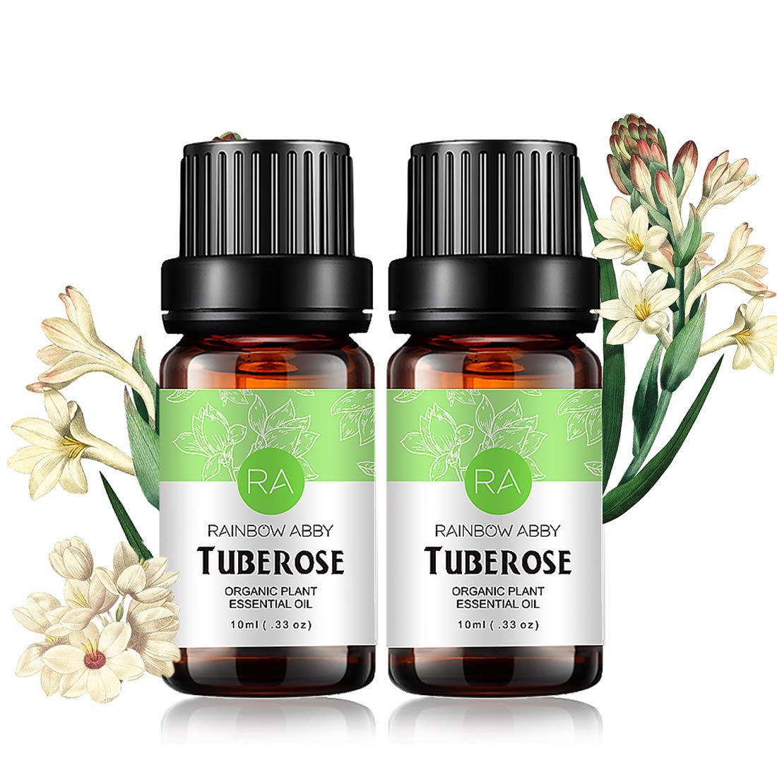 2 Pack Tuberose Essential Oil 100% Pure Oganic Plant Natrual Flower Essential Oil for Diffuser Message Skin Care 2X10ML