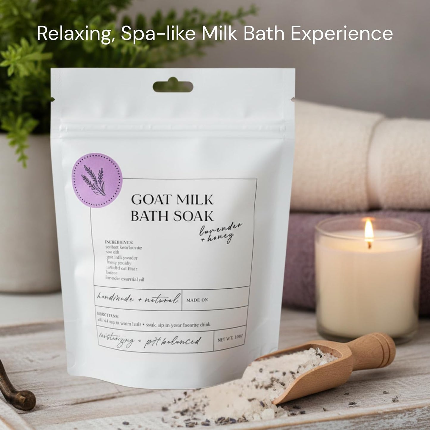 Goat Milk Bath Soak with Colloidal Oatmeal & Honey - Moisturizing Milk Bath for Dry & Sensitive Skin - Natural Bath Soak for Itchy Skin Relief - Sonshine Minerals (12 Ounce)