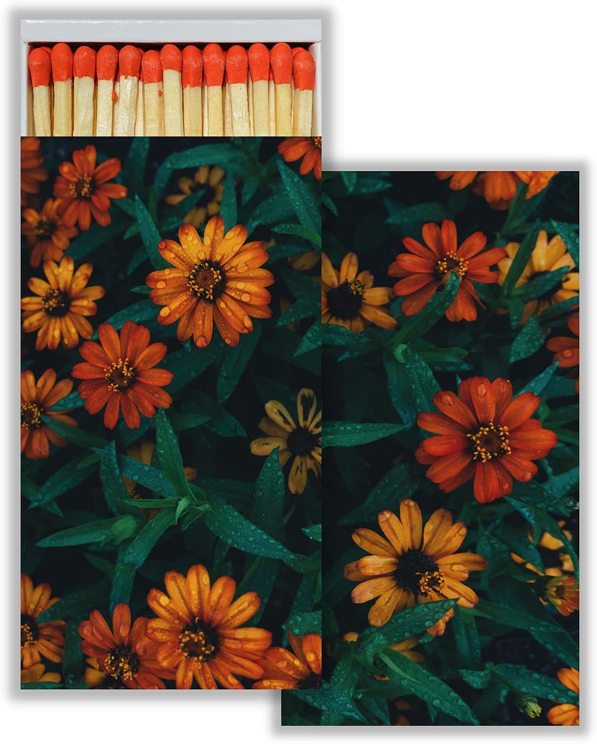 Matchbox Designs of Your Choice (8 Unique Box Designs with 4" Matches) | Decorative & Festive for Home Decor, Gifts, Accessories | Long Safety Matches (Made in Germany)