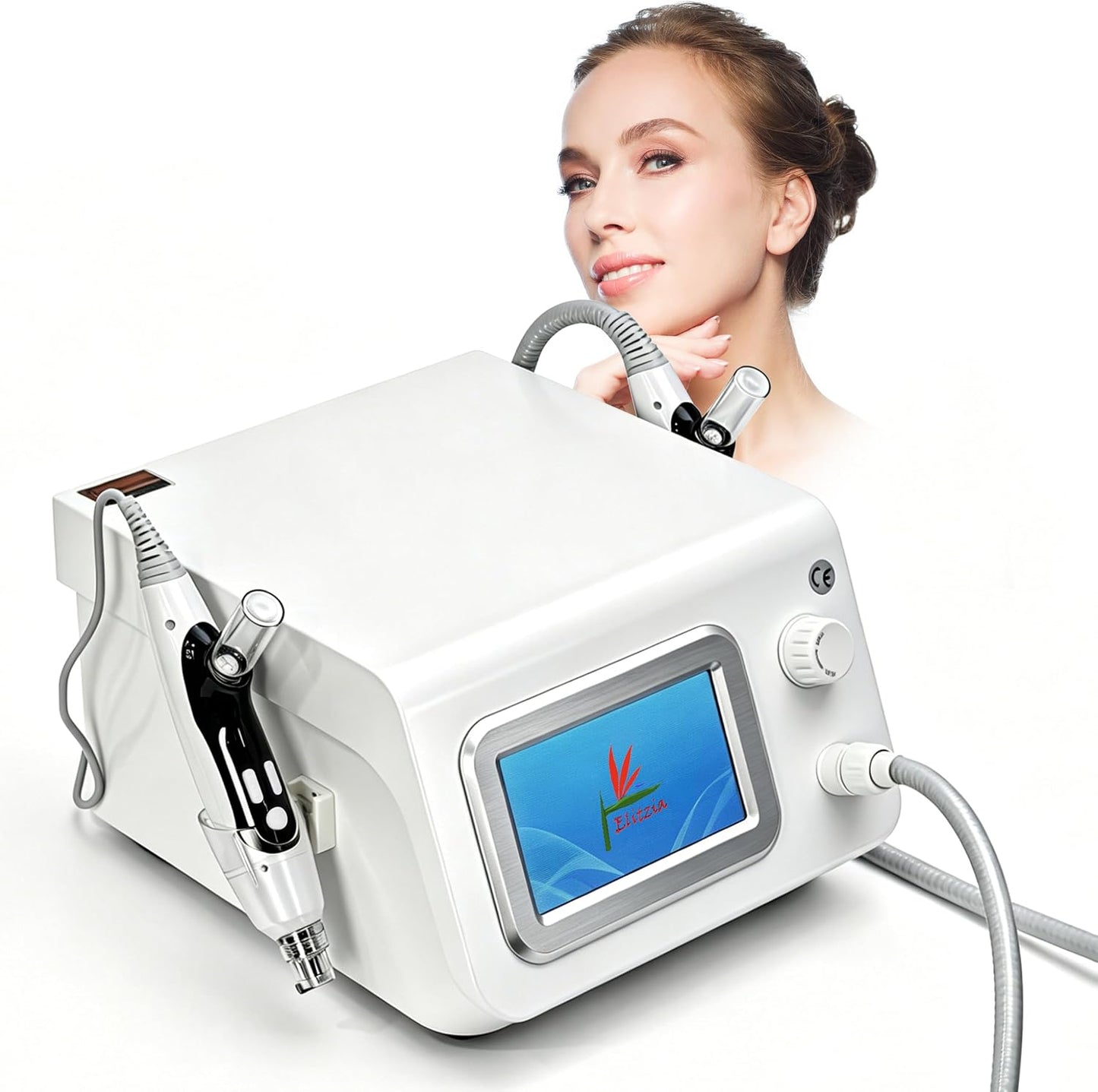 Elitzia 2 in 1 Jet Peel Rejuvenation Beauty Machine Facial Care Peeling High Press Facial Oxygen Sprayer Noninvasive Water Photometer Replenishing Repair Noninvasive Transdermal Absorption ETJP02