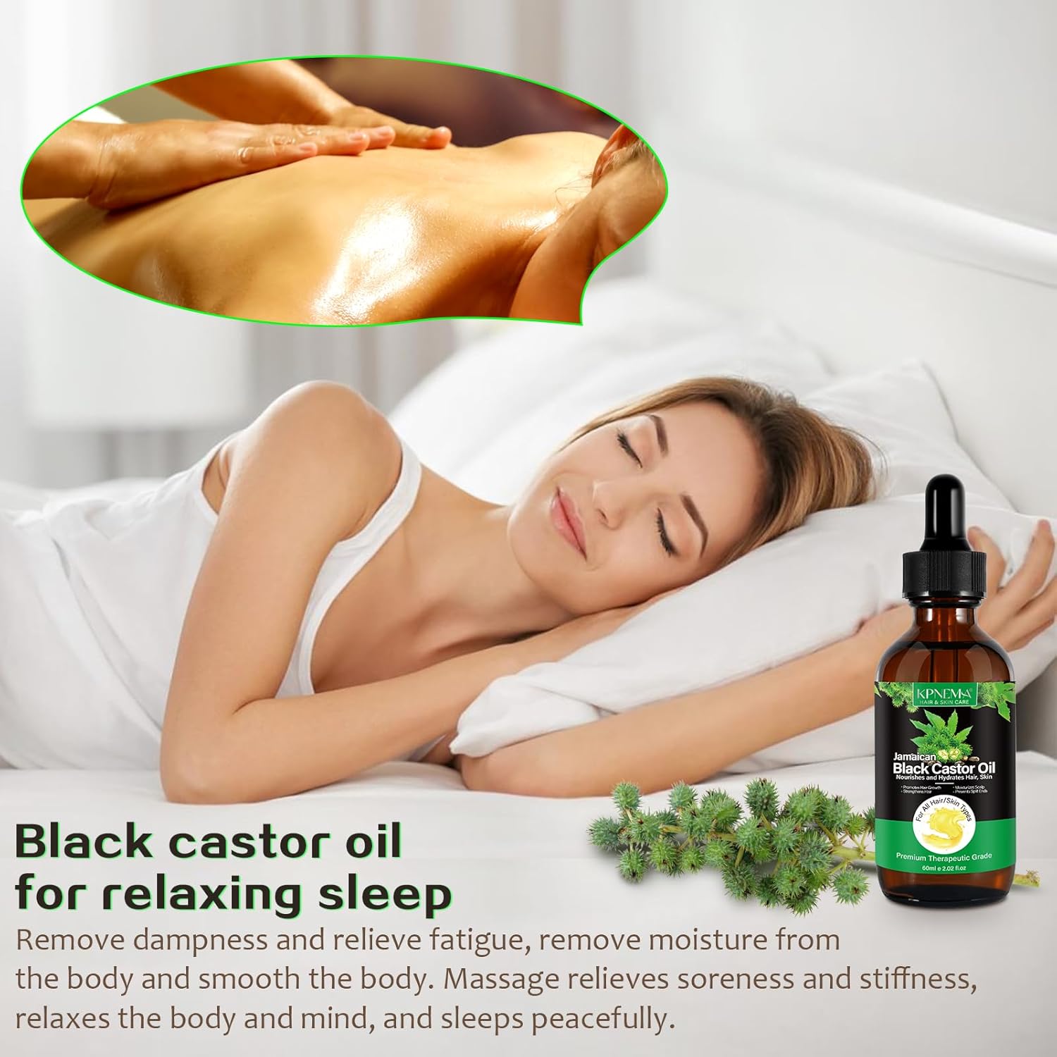 Jamaican Black Castor Oil for Hair Growth, 2 Packs Multipurpose Cold Pressed 100% Natural Castor Oil Organic for Hair and Skin Care