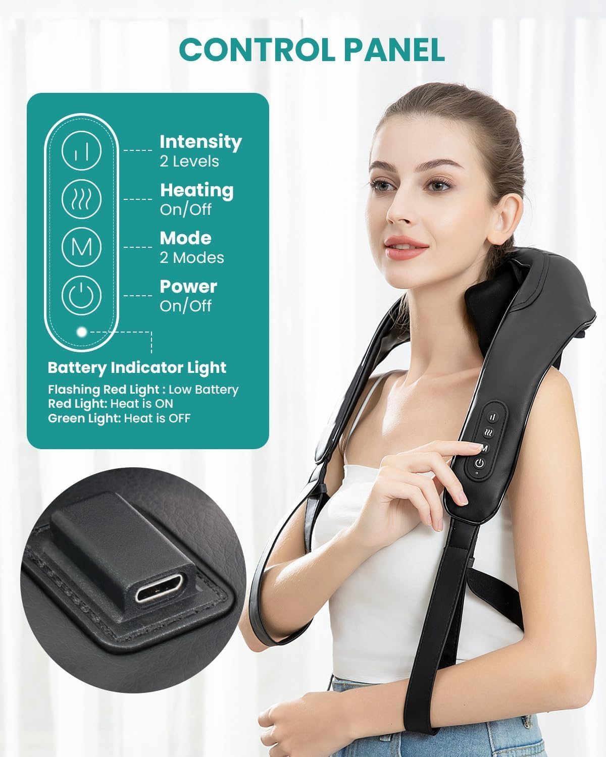 Nekteck Foot Soaking Tub Collapsible Bucket + Nekteck Cordless 6D Shiatsu Neck and Back Massager,
