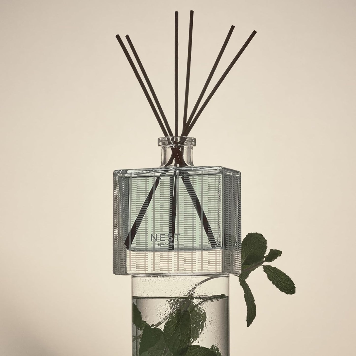 NEST New York Reed Diffuser Liquid Refill, Wild Mint & Eucalyptus - 5.9 fl oz - Fragrance for Up to 90 Days - Flame Free