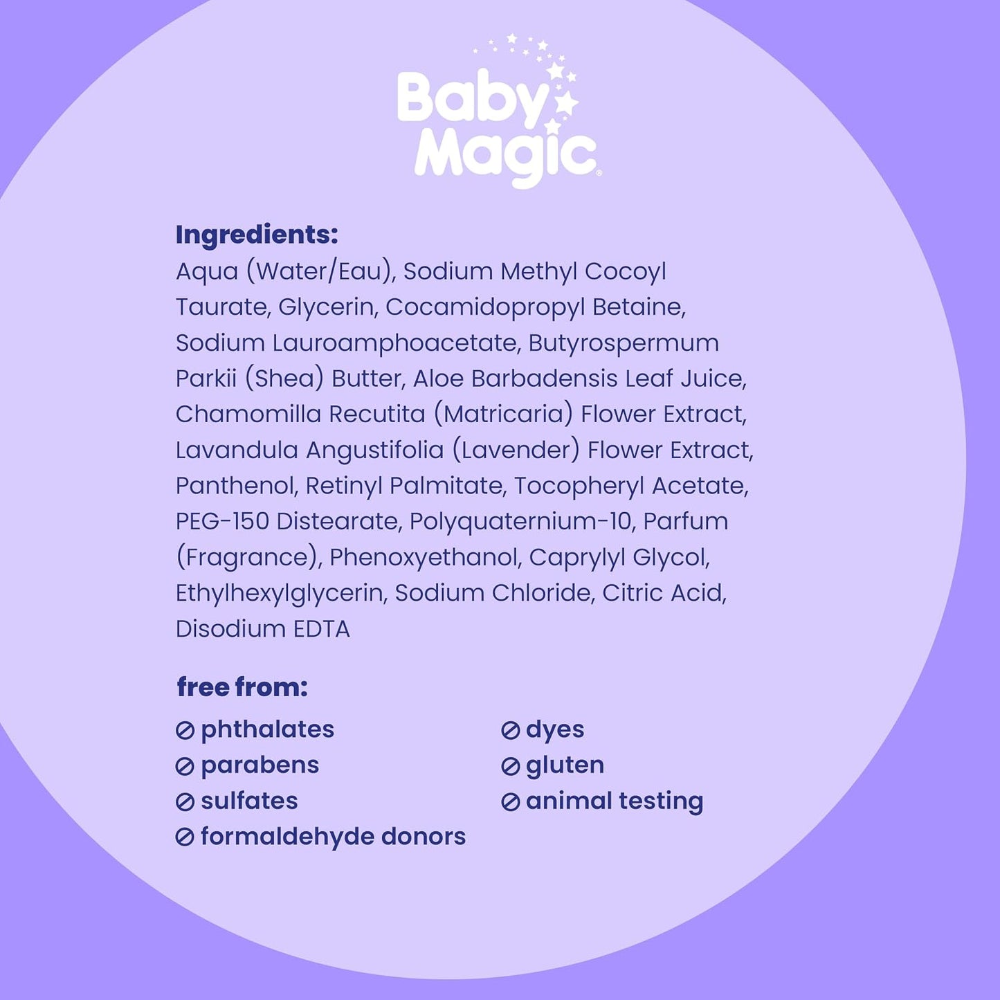 Baby Magic Calming Baby Bath, Lavender & Chamomile Scent, Specially Formulated for Baby's Delicate Skin, Made with Calendula, Tear Free, Hypoallergenic, Dermatologist Recommended, 30 Fl Oz