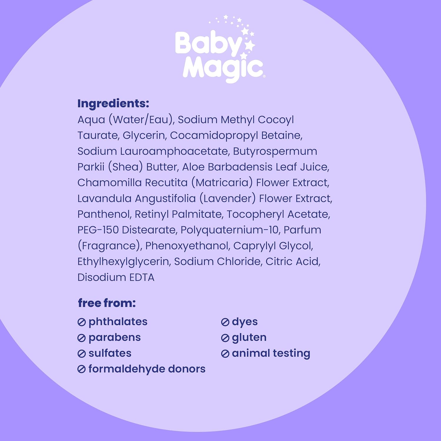 Baby Magic Calming Baby Bath, Lavender & Chamomile Scent, Specially Formulated for Baby's Delicate Skin, Made with Calendula, Tear Free, Hypoallergenic, Dermatologist Recommended, 30 Fl Oz