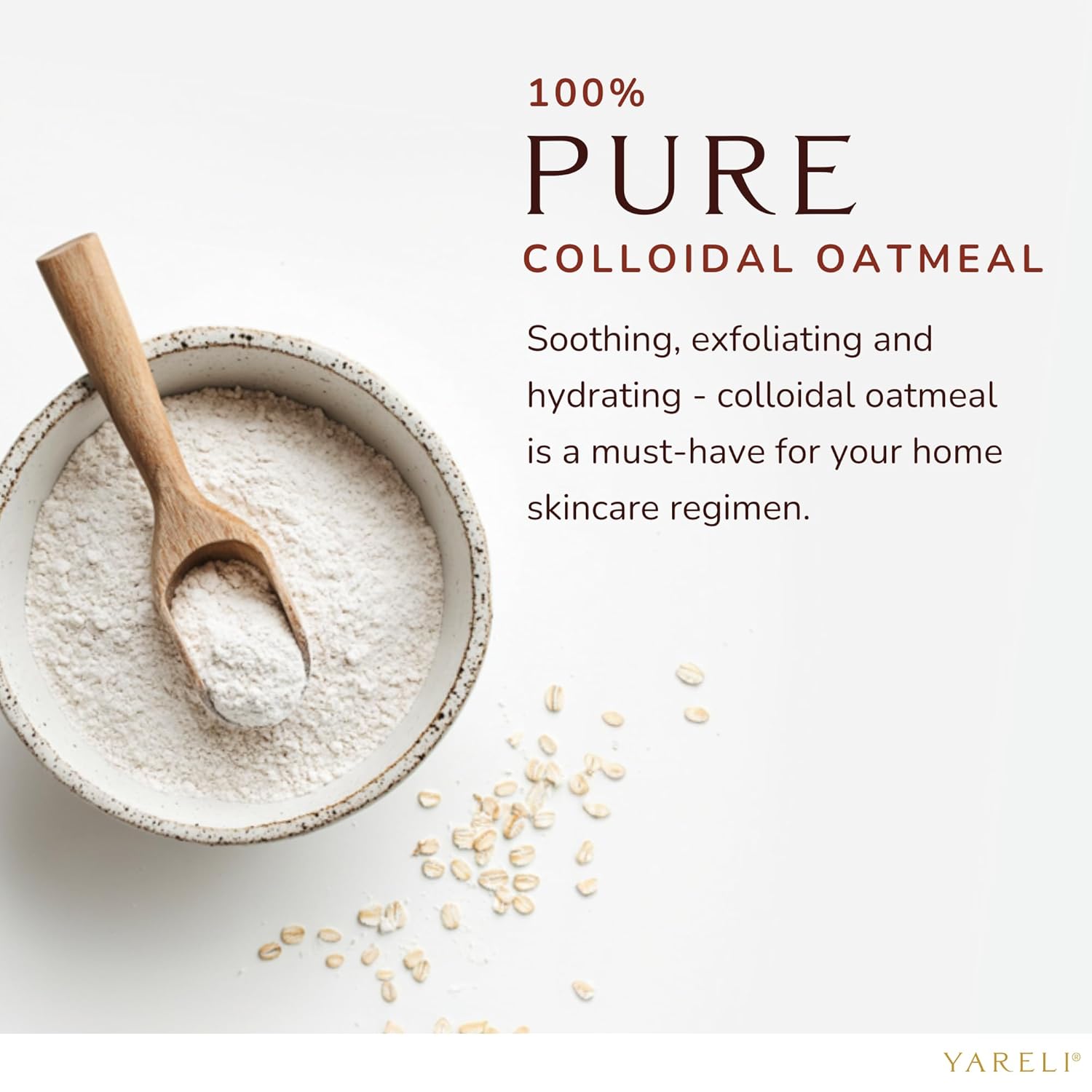 Yareli Colloidal Oatmeal, 2lb (32oz), Bath Powder for Dry Skin for All Ages