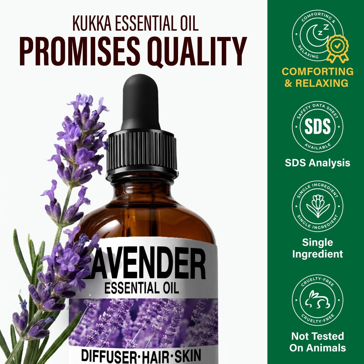 Lavender Essential Oil 4 Fl Oz – Bulgarian Lavender for Diffuser, Aromatherapy, Massage, Skin Care, Hair & DIY Soap & Candle Making | Calming Sleep & Relaxation Scent
