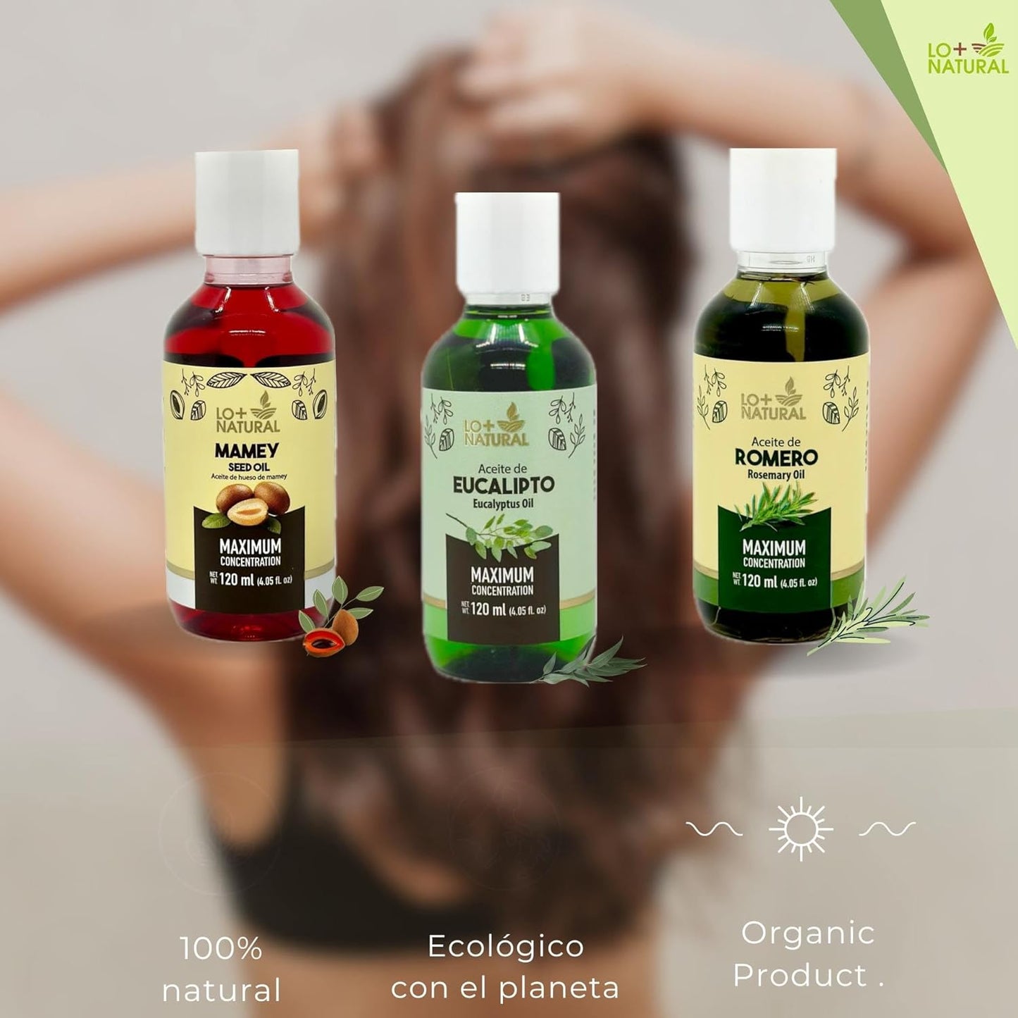 Rosemary Oil (Aceite de Romero) - Maximum Concentration, (120 mL) - Natural Essential Oil for Hair & Skin refresing Aroma