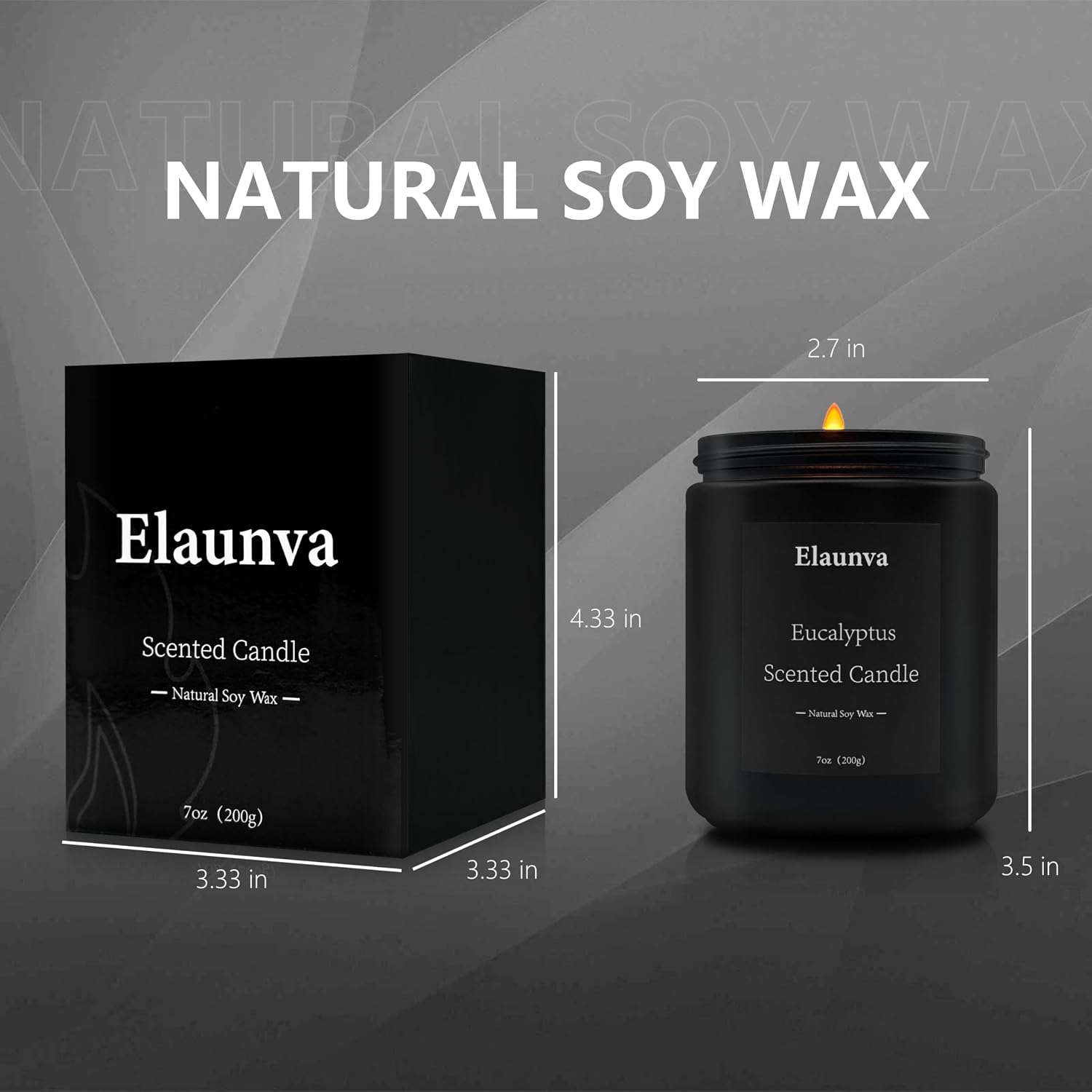 Eucalyptus Scented Candle 7oz (200g), Natural Soy Wax Aromatherapy, Spring Fresh Home Scent, Stress Relief, Spring Easter Home Decor Gift for Men and Women