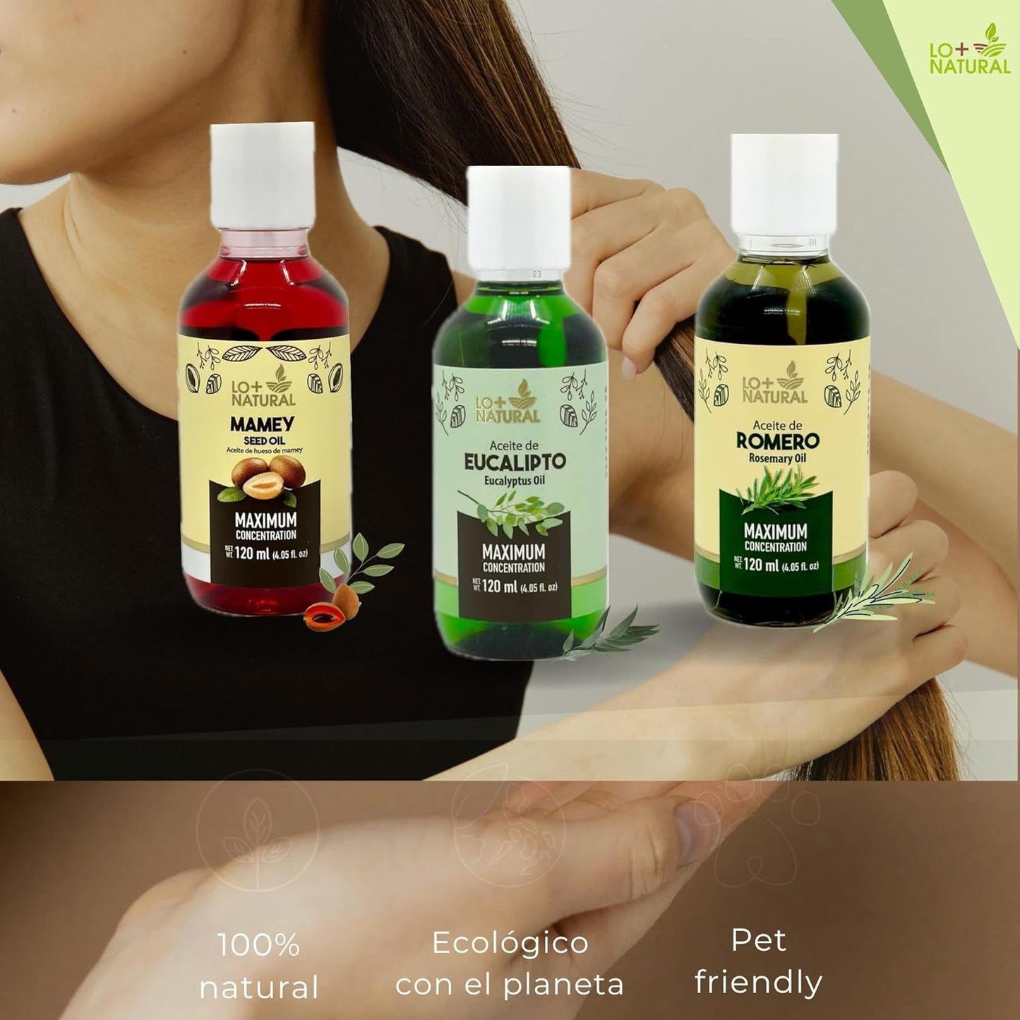Rosemary Oil (Aceite de Romero) - Maximum Concentration, (120 mL) - Natural Essential Oil for Hair & Skin refresing Aroma