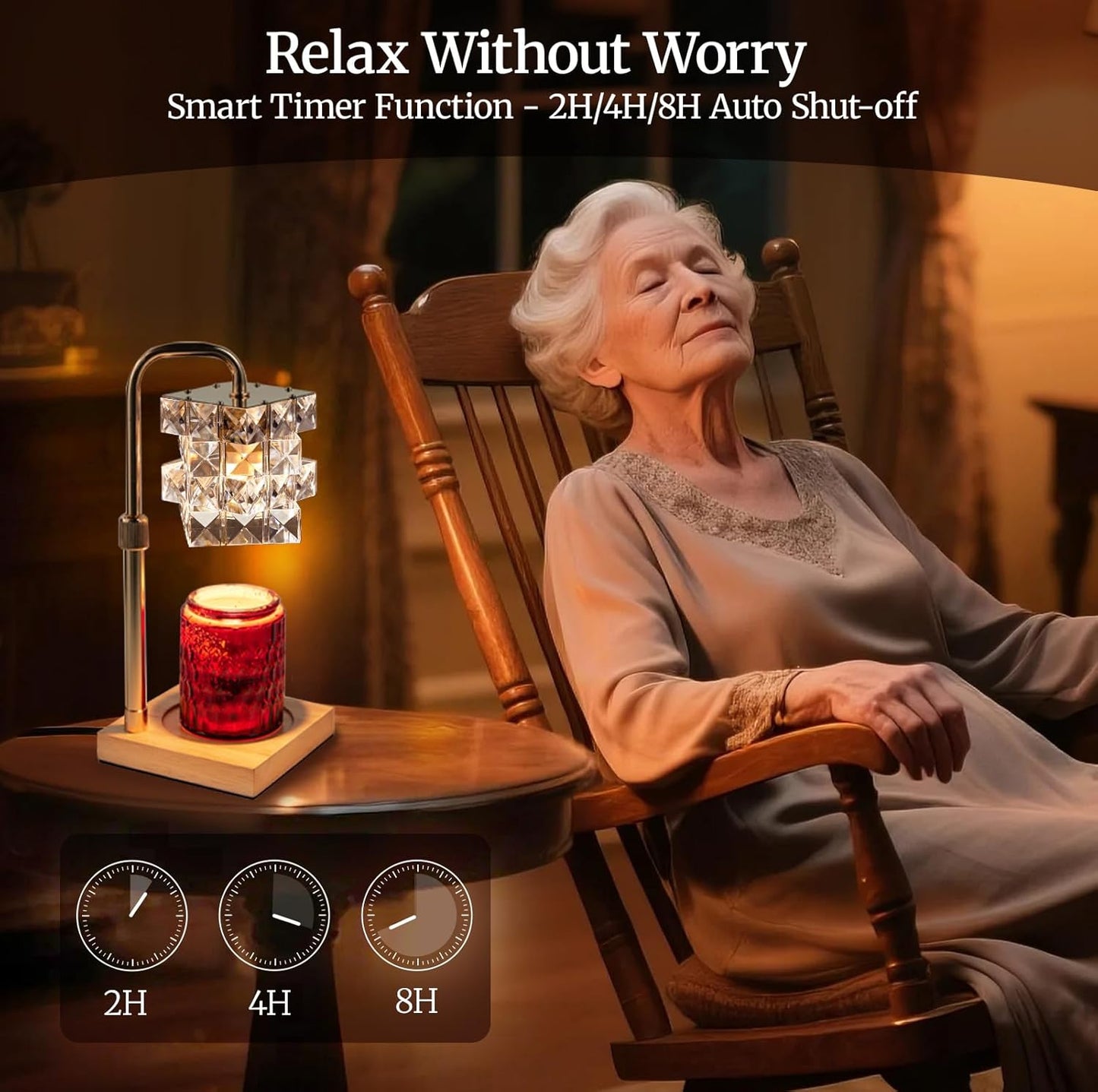 Alpharan Candle Warmer Lamp with Timer - Electric Wax Warmer for Home Desk Decor, Birthday Gifts for Women Mom Men, House Warming Gifts New Home Kitchen Office Dorm