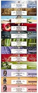 Hosley Aromatherapy 480 Pack Incense Sticks Lavender Eucalyptus Mint Sandalwood Sweet Pea Jasmine Tropical Mist Apple Cinnamon Fresh Bamboo Dragon's Blood Myrrh Lavender Lilac Hills Frankincense