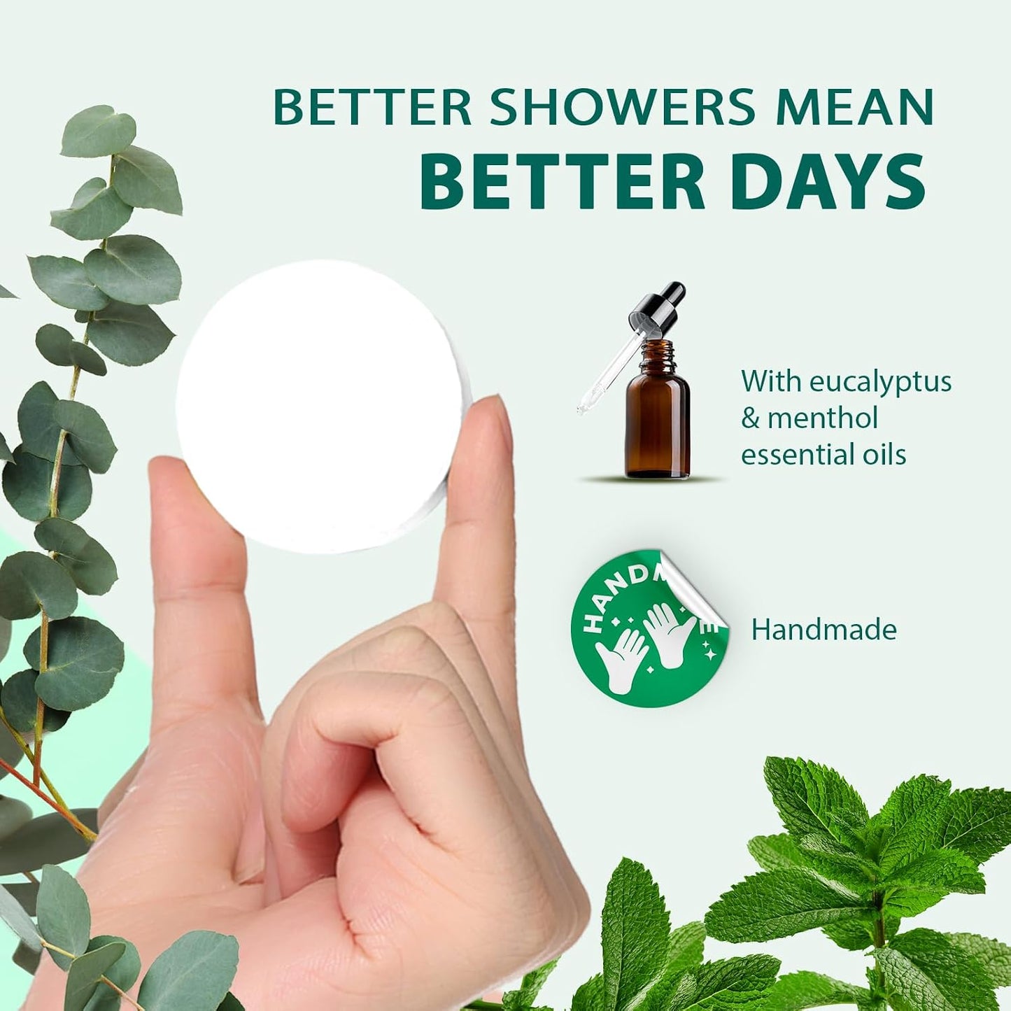 Shower Steamers Aromatherapy 18 Pack, Menthol & Eucalyptus Shower Bombs with Natural Essential Oils, Birthday Gifts for Women Men, Teacher Appreciation Gifts for Wife