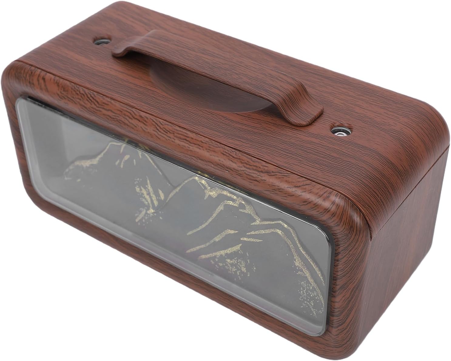 Zopsc Humidifier, Essential Oil Diffuser 600ml, Aromatherapy Diffuser with Dual Spray & Light, USB Cool Mist Humidifier for Home Bedroom Office (Dark Wood Grain)