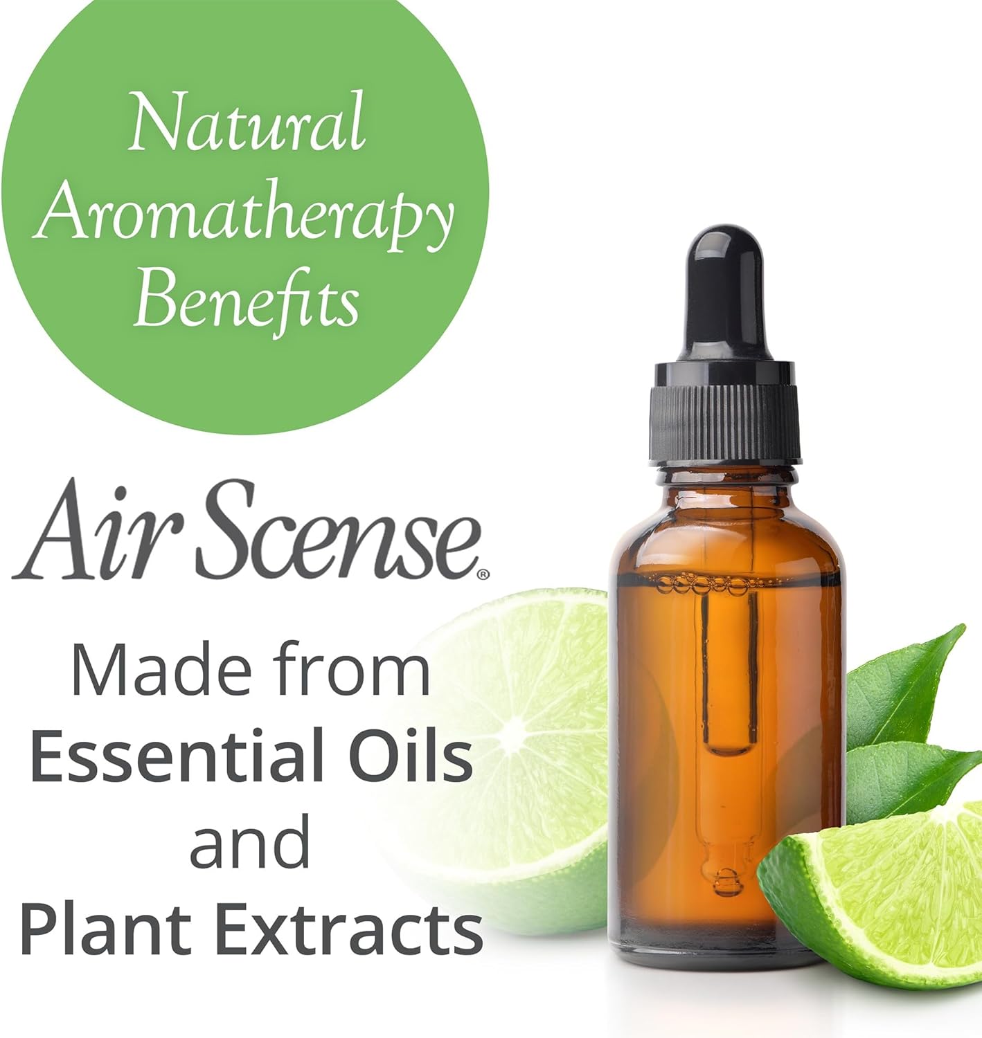 Air Scense Air Freshener Deodorizer Room Spray for Bathroom & Home, Essential Oils, Natural Lime- 7 fl oz (2-Pack)