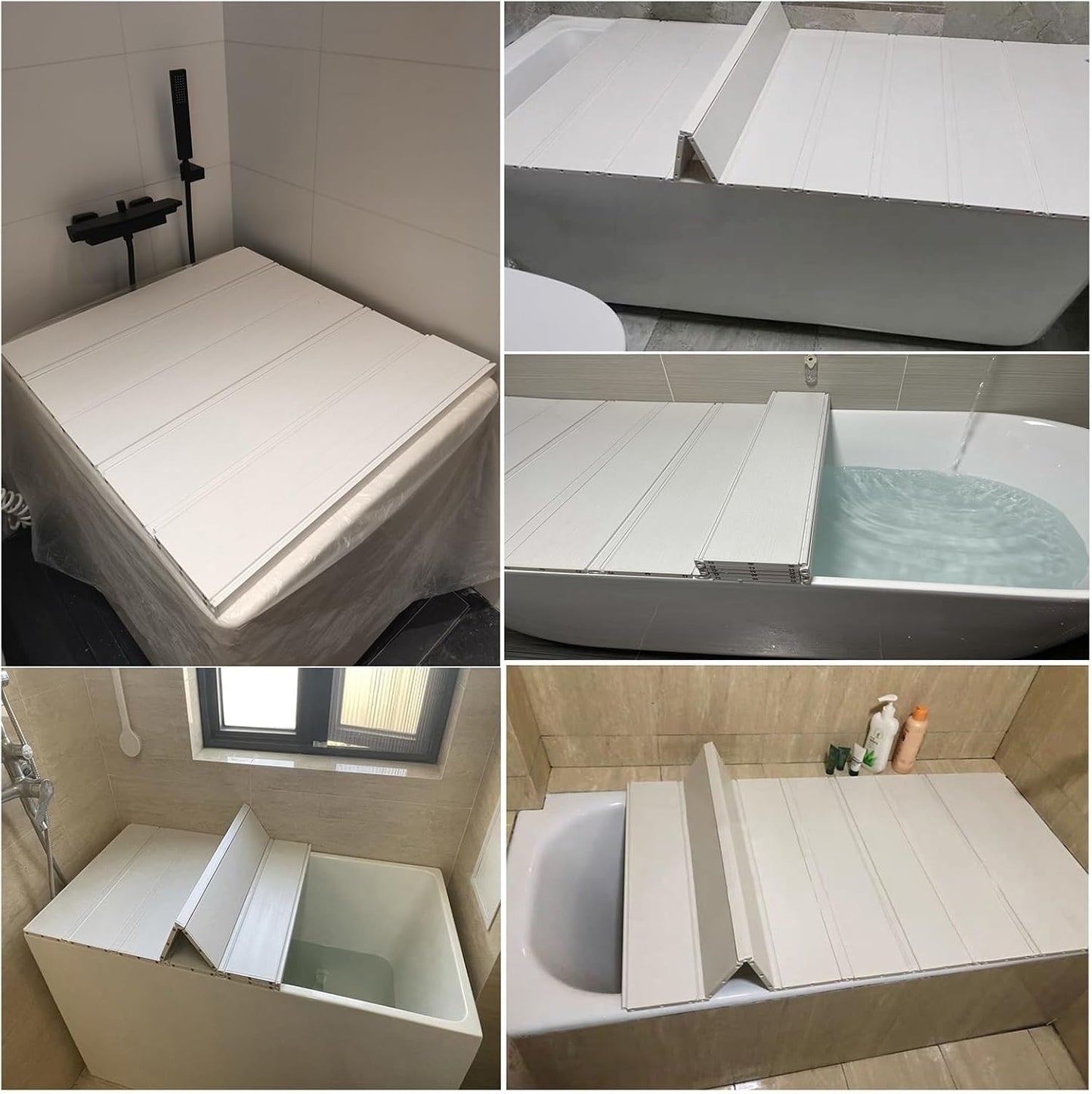 Dustproof Bathtub Insulation Cover - Foldable Bath Lid & Tray Shelf for Spa, Shower & Bathroom - 1.2cm Thick, Durable, Easy to Clean (80x120cm)