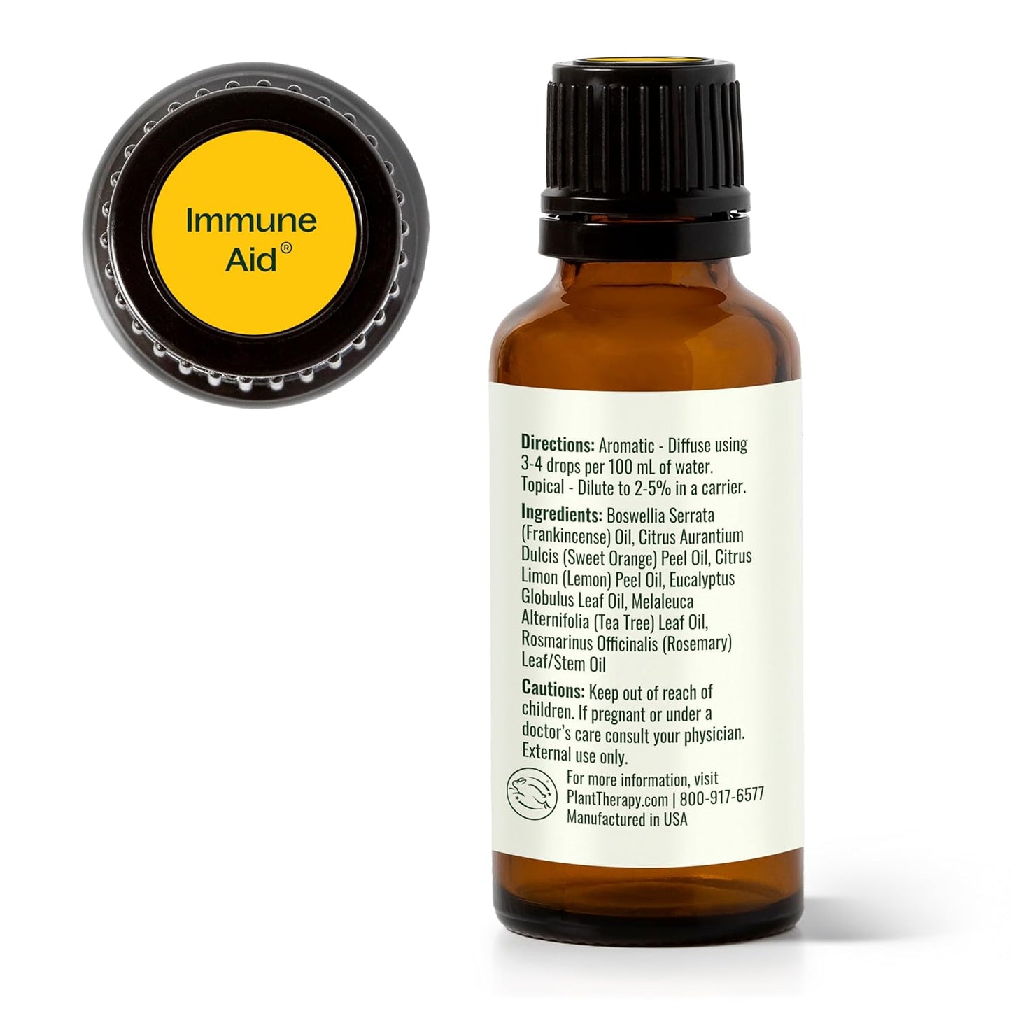 Plant Therapy Immune Aid Essential Oil Blend 30 mL (1 oz) 100% Pure, Undiluted, Natural Aromatherapy, Natural Immune Support, Fresh Scent